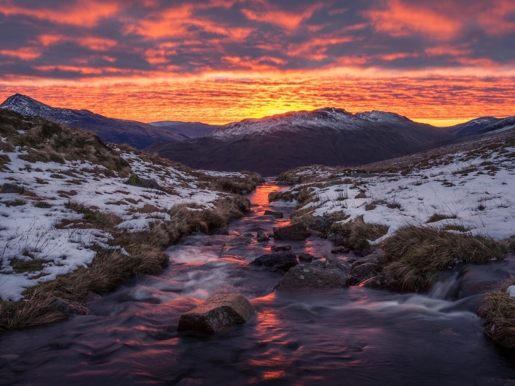 Winter Sunrise on The Cobbler, Scotland