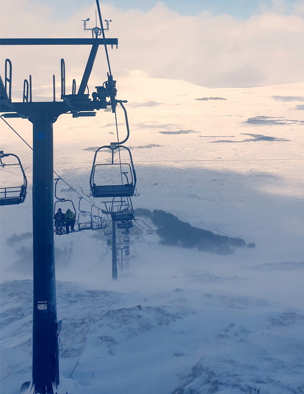 Chairlift to the Mountain in Glencoe Ski Resort in Scotland