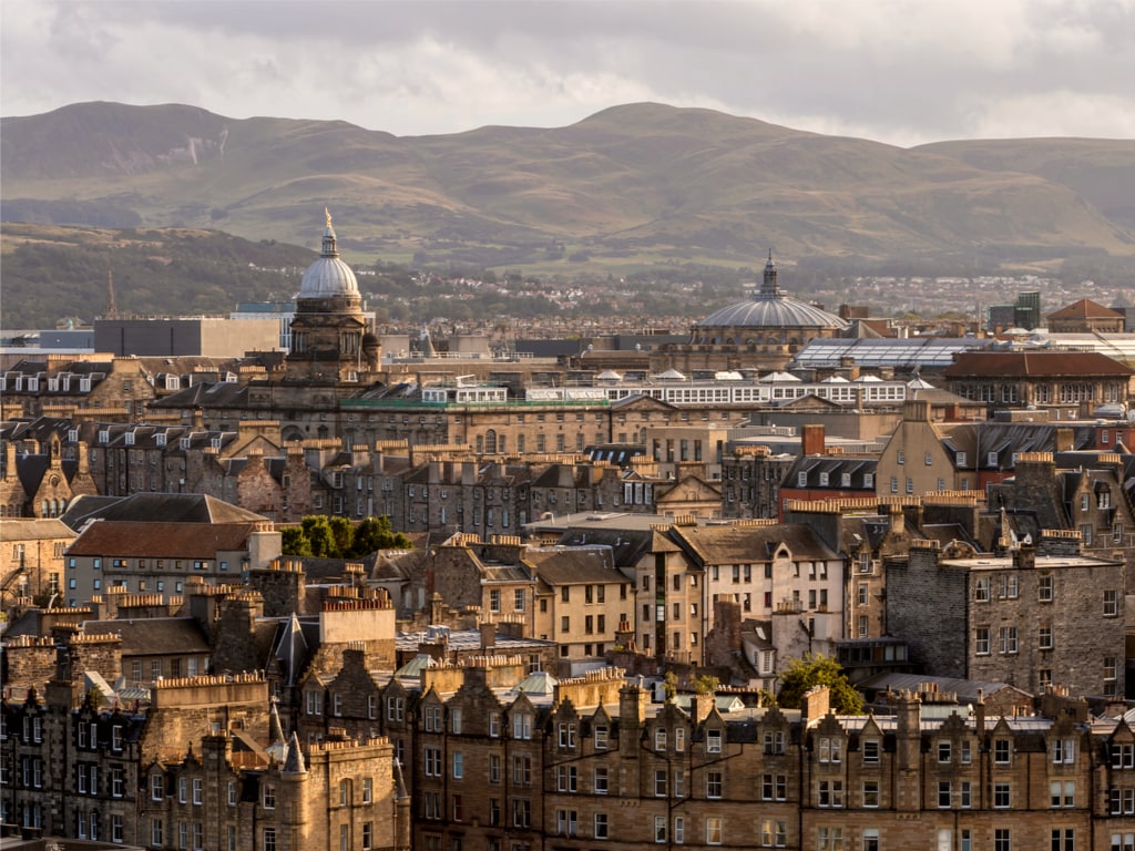 The Pentland skyline overlooking Edinburgh